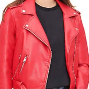 Levi’s red leather jacket size m worn once